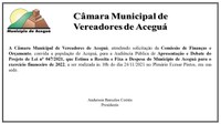 Audiência Pública para debate do Projeto de Lei do Orçamento Anual para 2022.